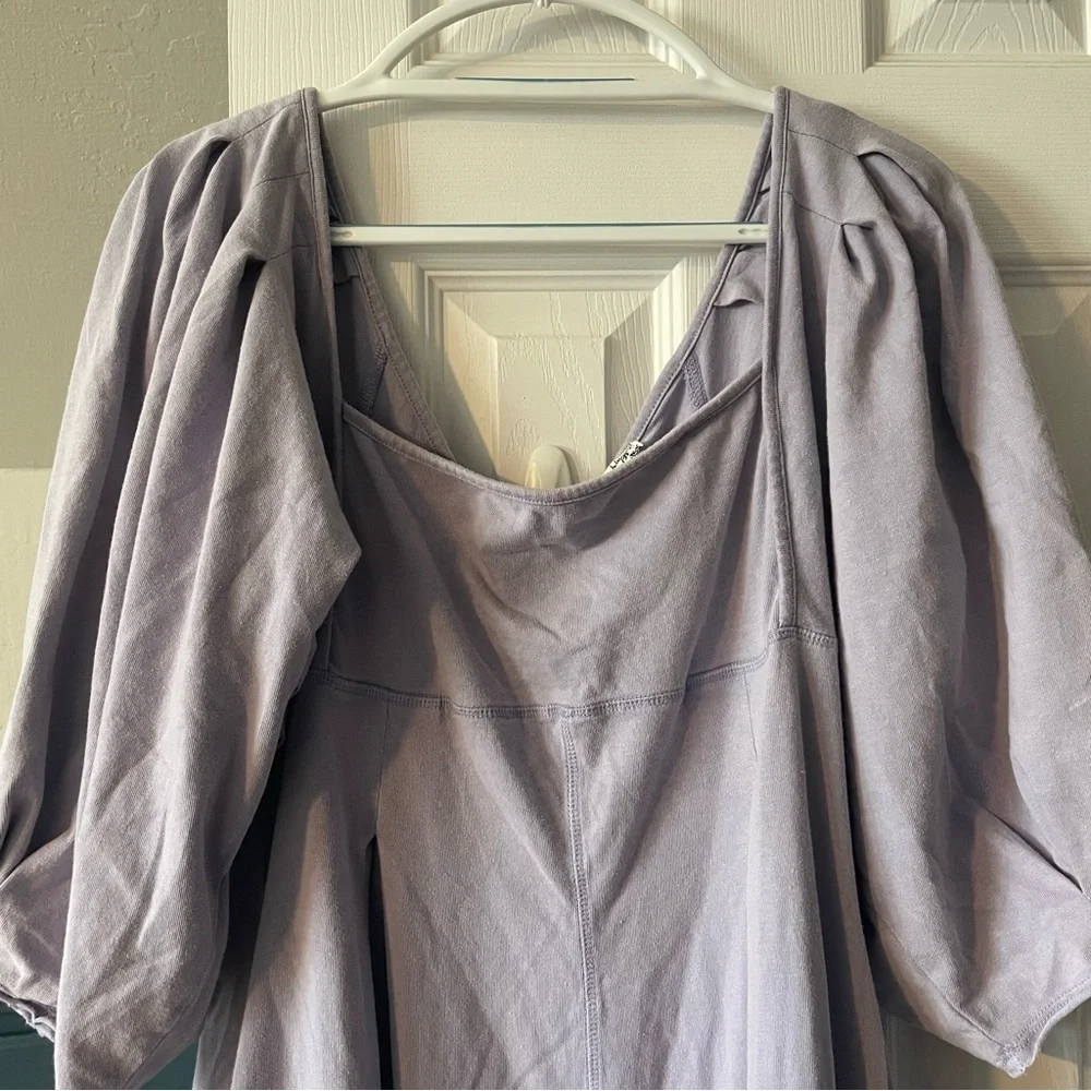 Free People Lavender Puff-Sleeve Jumpsuit - Picture 9 of 11